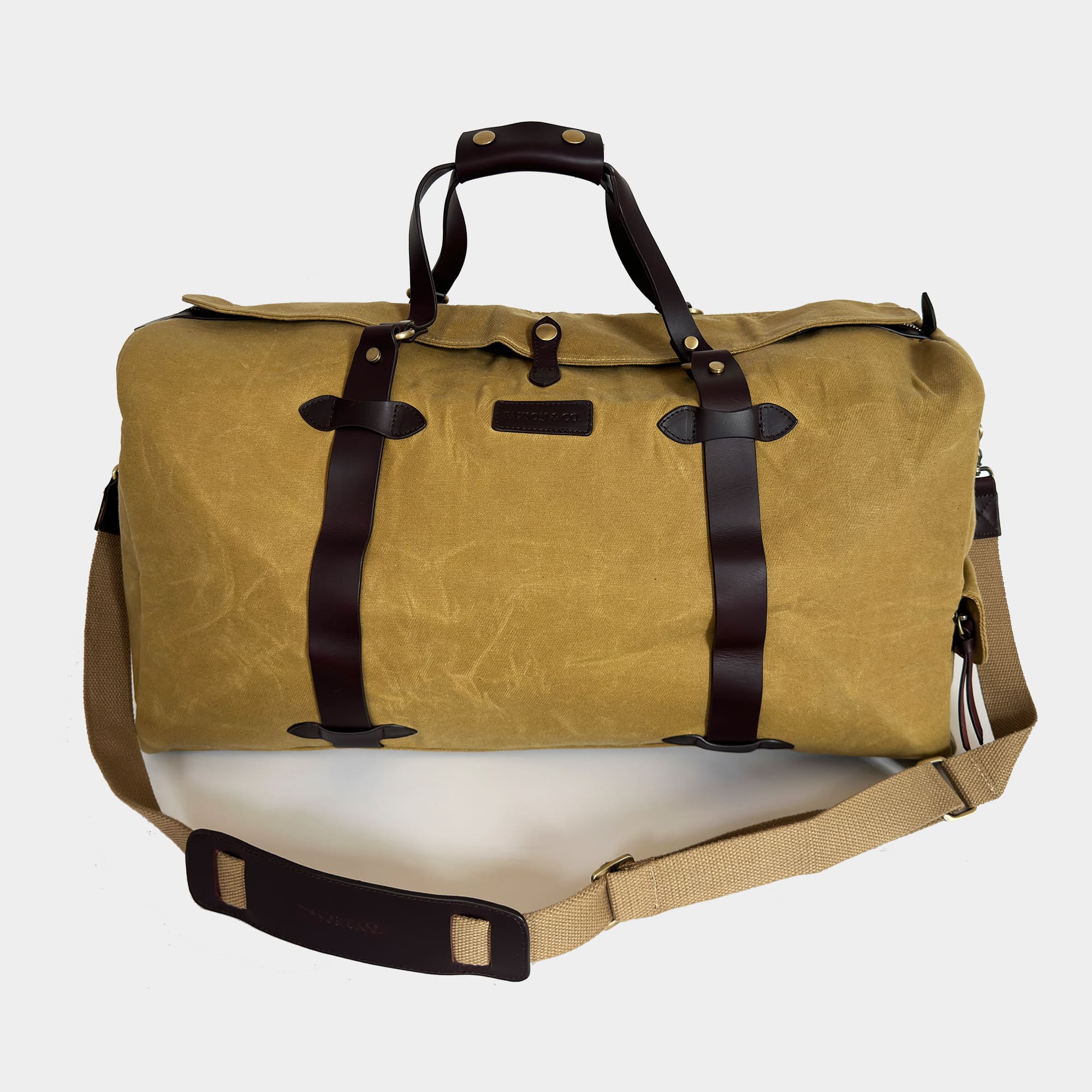 Rugged Canvas Duffle Bag tan PAXSON & CO. Adventure Gear
