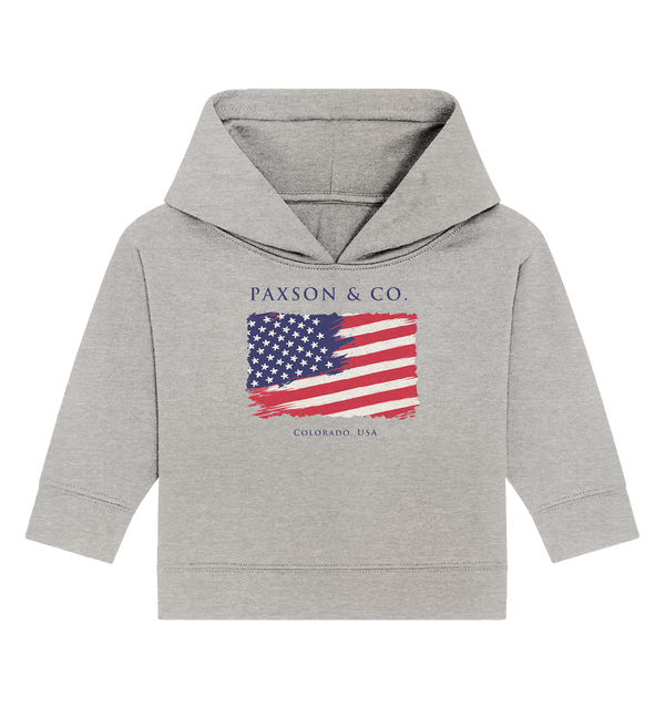 PAXSON Kids US Flag - Baby Organic Hoodie