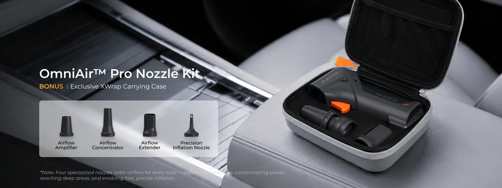 MAX BLAST 300 mit OmniAir Pro Düsen im XWrap Transportcase
